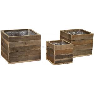 Raf Planter S3 Trio Set Square 16–21–27 Vierkante houten plantenbakken